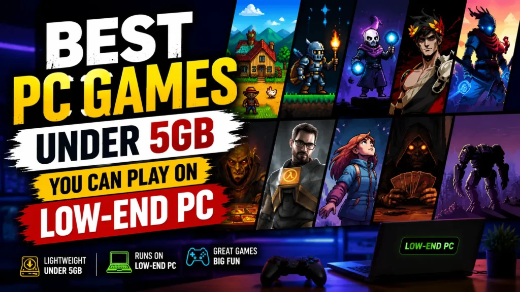 Best PC Games Under 5GB You Can Play on Low-End PC