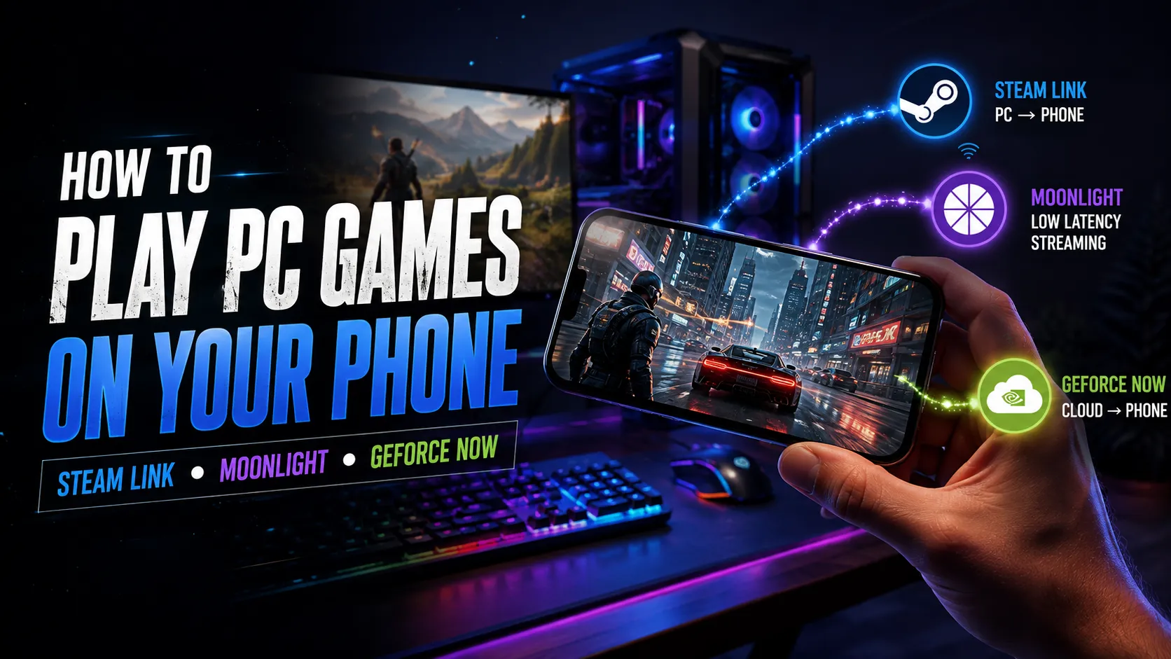 How to Play PC Games on Your Phone Steam Link, Moonlight, and GeForce NOW Compared