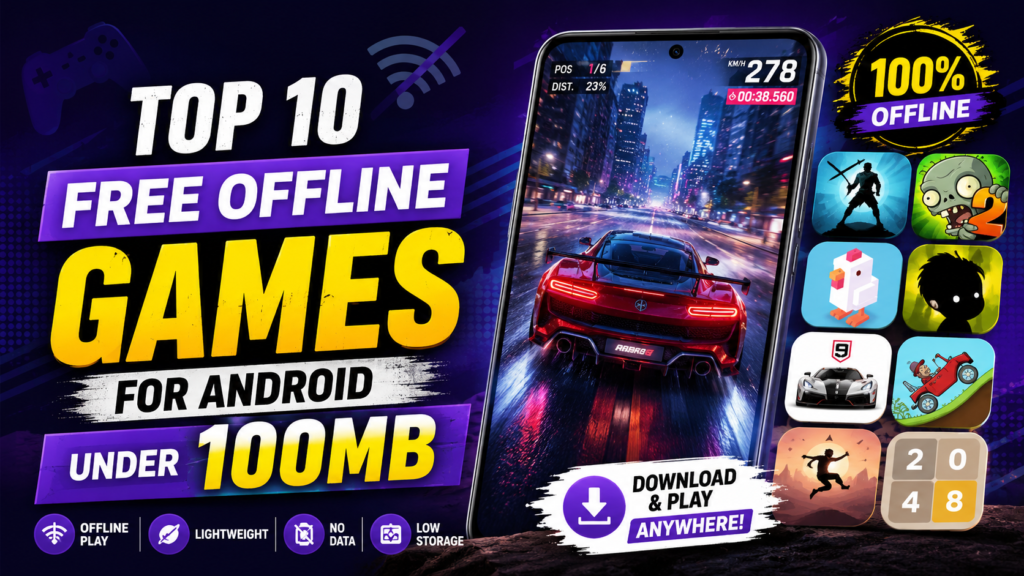 Top 10 Free Offline Games for Android Under 100MB